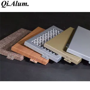 Wooden Finish Construction Exterior Wall Facade Solid Color Aluminum Panels With Pvdf Coated thumbnail-3