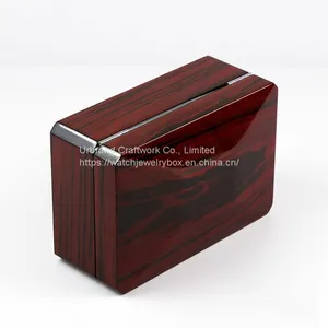 Custom Solid Wood Jewelry Box Pasted With Natural Wood Skin High Gloss Piano Lacquer Wooden Gift Packaging Box thumbnail-4