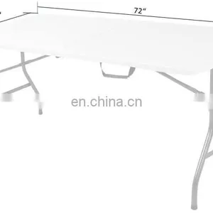 6ft Outdoor Furniture Dining Folding Table Events Picnic Rectangle Plastic Tables Portable Plastic Folding Tables thumbnail-2