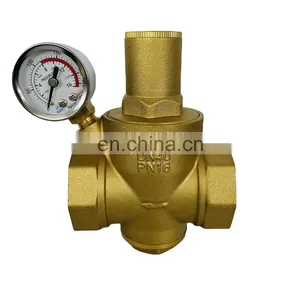 Adjustable Piston Type Brass Pressure Reducing Valve With Manometer 1-1/2