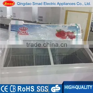 Portable Top Open Glass Door Chest Freezer With Fancy Design Ice Cream Freezer thumbnail-5