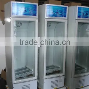 Upright Glass Door Supermarket Commercial Display Refrigerator thumbnail-1