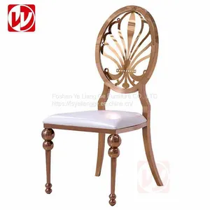 Modern Hotel Restaurant Furniture Green Velvet Silver Stainless Steel Banquet Chair Dining Chairs thumbnail-1