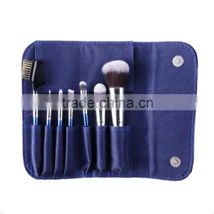 7 Piece Soft Bristles Makeup Brushes Travel Makeup Brush Kit With Royal Blue Cosmetic Brushes Case thumbnail-3