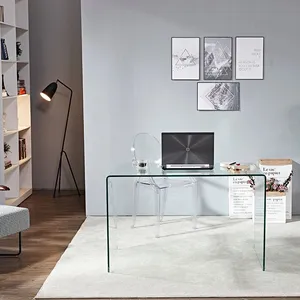 Popular High Quality Office Executive Desk L-Shaped Office Computer Computer Glass Desk thumbnail-1