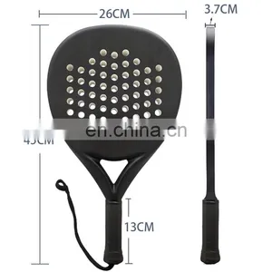 Wholesale Factory Carbon Fiber 3K 12K 18K Soft EVA Professional Carbon Padel Tennis Rackets thumbnail-1