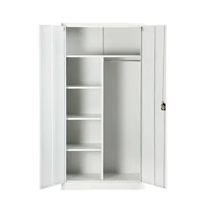 Metal Locker Steel Wardrobe Storage Cabinet thumbnail-2
