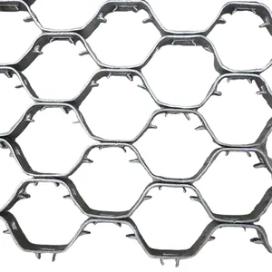 Refractory Hex Mesh, Malla Hexagonal As Lining Against Heat, Abrasion & Corrosion, ST37 Carbon Steel Factory Direct thumbnail-1