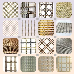 Pre-Crimped Stainless Steel Wire Woven Mesh for Interior Decor Plain Weave ISO9001 Certified Customizable Sizes Welding thumbnail-5