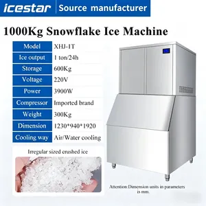 1Ton Automatic Snow Ice Making Machine, Fluffy Snow Ice Maker for High-End Catering and Food Fresh Keeping thumbnail-2