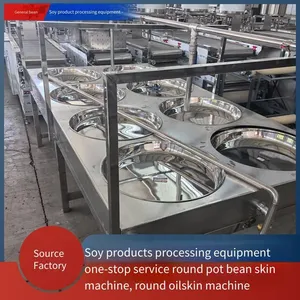 Processing and Production Equipment for Dried Beancurd Sticks, Dried Bean Curd Sheets, and Crispy Bean Curd Rolls. Stainless Steel Steam-type Disc Dried Bean Curd Sheet Machine thumbnail-3