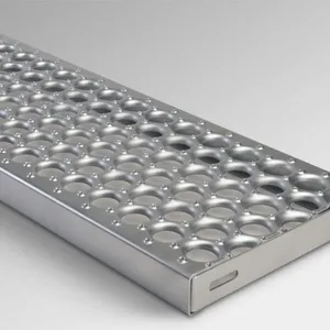 Customized Size Hole Pattern Stainless Steel 304 316 Perforated Metal Sheet Round Hole Anti-Slip for Stair Tread and Platform thumbnail-1