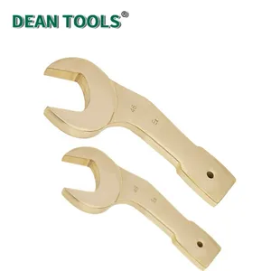 Non-Sparking Bent Striking Open End Wrench, Spark-free Safety Wrench,45-degree Bend, Beryllium Copper thumbnail-5