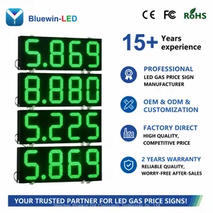 Hot Sale Gas Price Full Color Display Diesel Fuel Oil Petrol LED Board Panel Display Screen for Gas Station thumbnail-1