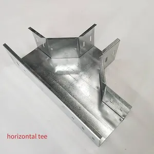 Trough-type Cable Tray Horizontal Tee Made by Guozhou, Suitable for Cable Tray Transition thumbnail-1