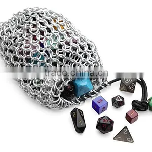 Stainless Steel Chain Mail Gaming Dice Bag,Chainmail Ring Wire Mesh For Packaging thumbnail-1