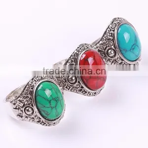 2015 Fashion Jewelry Indonesia Prong Setting India Turquoise Jewelry Ring thumbnail-3
