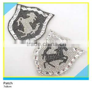 Iron on Glass Stone Applique Hotfix Red "M" Word Rhienstone Patch 5.5x6cm thumbnail-4