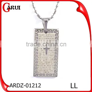 Engrave Custom 316L Steel Crossing Men Fashion Pendant Style Tag Pendant thumbnail-1