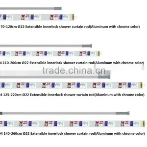Shower Curtain Pole Stainless Steel Shower Rod SS304 Shower Curtain (8009) thumbnail-4
