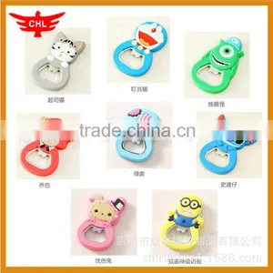 Custom Bottle Opener Keychain,silicone Cartoon Bottle Opener Keychain thumbnail-3