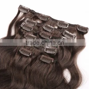 Buy Body Wave Virgin Remy Hair Extensions Clip in 7 Pieces Supplier's Choice thumbnail-1