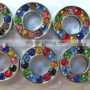 Produce Zinc Alloy 10mm Colorful Rhinestones Slide Letters thumbnail-2