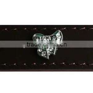 Zinc Alloy Bowknot Rhinestone Metal Rivet Jewelry of Pet Collar Accessories thumbnail-1