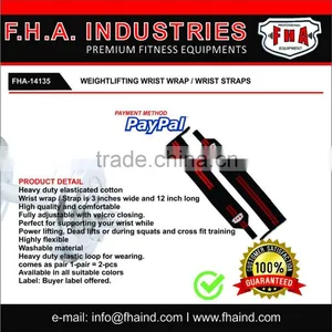 Weightlifting Wrist Wraps Corss Fit Wraps Lifting Strap Made of Cotton Elastic Heavy Duty Wraps by FHA INDUSTRIES PAKISTAN thumbnail-1