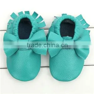2015 100% Genuine Butter Soft Leather Baby Shoes Baby Moccasins for Promotion thumbnail-4