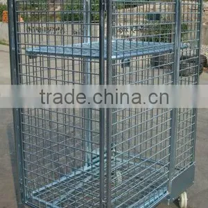 4 Side A Framefoldable Roll Container, Zinc-plated, thumbnail-1