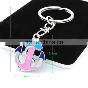 Fashion Bulk Anchor Shape Keychain Lanyard Metal Wholesale Key Ring thumbnail-2