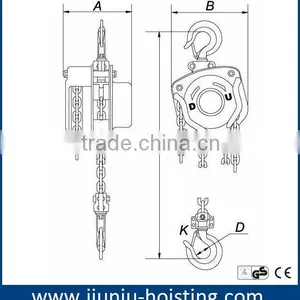 Most Popular Chain Block 3T With G80 Chain thumbnail-3