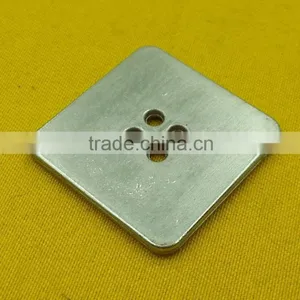 28mm Square Shape 4 Holes Metal Button With Cream Enamelled for Dress -- MS3361 thumbnail-3