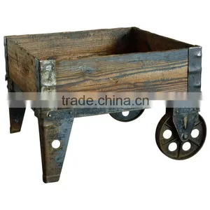 Vintage Industrial Furniture, Antique Metal Bar Cart, Vintage Bar Cart thumbnail-1