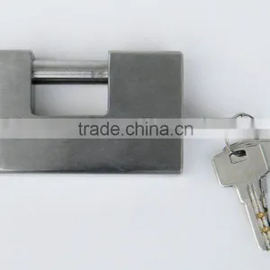 High Security Brass Rectangular Padlock thumbnail-1