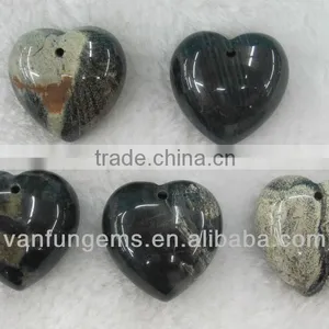 Wholesale 35*6mm Silver Leaf Heart Shape Pendant thumbnail-1