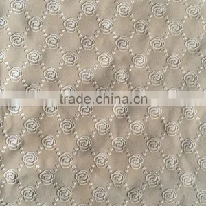 New Style 3D Embossed Flock Fabric for Upholstery, Cushion, Bag thumbnail-3