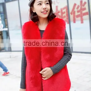 QYQX-001 High Quality Blue Fox Fur Vest thumbnail-1