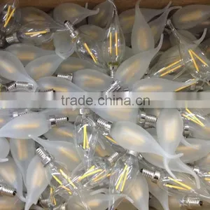 UL FROSTED C35T LED FILAMENT CANDLE BULB LIGHT DECORATIONS IN DIMMER E12S thumbnail-1