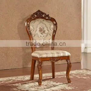 Antique Carved Chairs Armchair Solidwood Carved Chair With Fabric thumbnail-3