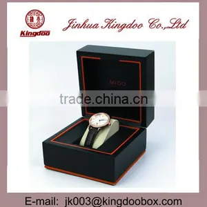 Jinhua Supplier Handmade Rectangular MDF Wooden Watch Box With Flip Lid thumbnail-1