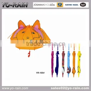 2015 Wholesale Cute Cartoon Animal Shape POE Cheap Kids Umbrella thumbnail-1