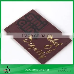 Sinicline Custom Made Debossed Leather Label for Jeans in Different Color thumbnail-1