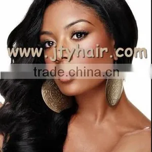 Hot Beauty 22" #1b Bouncy Wave, Natural Hairline, Chinese Hair Full Lace Wig thumbnail-1