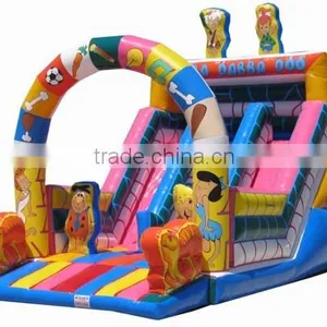 6m Tall Attractive Yabba Dabba Doo Double Lane Inflatable Slide for Kids thumbnail-2