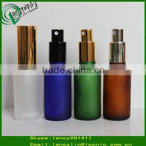 Cosmetic Frosted Glass Bottle With Metal Spray Empty Packaging Bottles Skin Care Cosmetic Bottle Quality Choice thumbnail-1