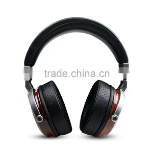 High-End Stylish Wooden Cover Ti Alloy Earphone Bluetooth Wireless Headphones With Ergonomic Design Model HSM3 thumbnail-2