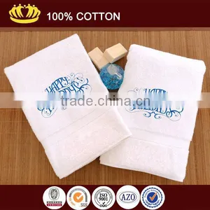 100% Cotton Happy Holidays Scrollwork Embroidery Hand Towel thumbnail-1