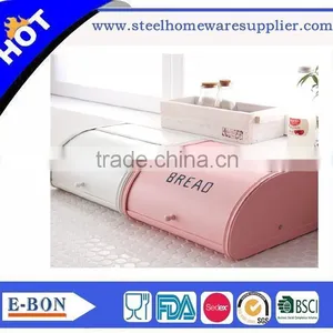Deft Design Stainless Steel Pink Bread Bin thumbnail-2
